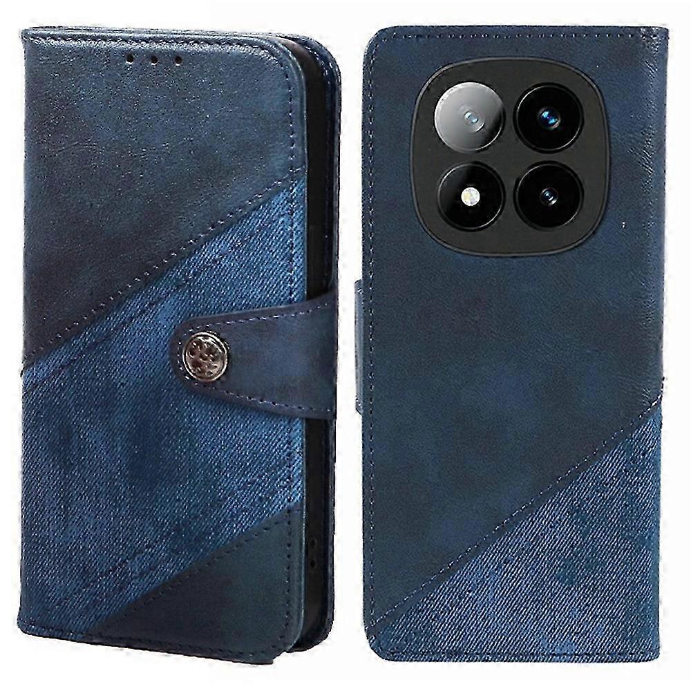 For Phone Cover with Viewing Stand, Compatible with Certain Brand's Redmi Note 14 Pro+ 5G, Splicing Texture Leather