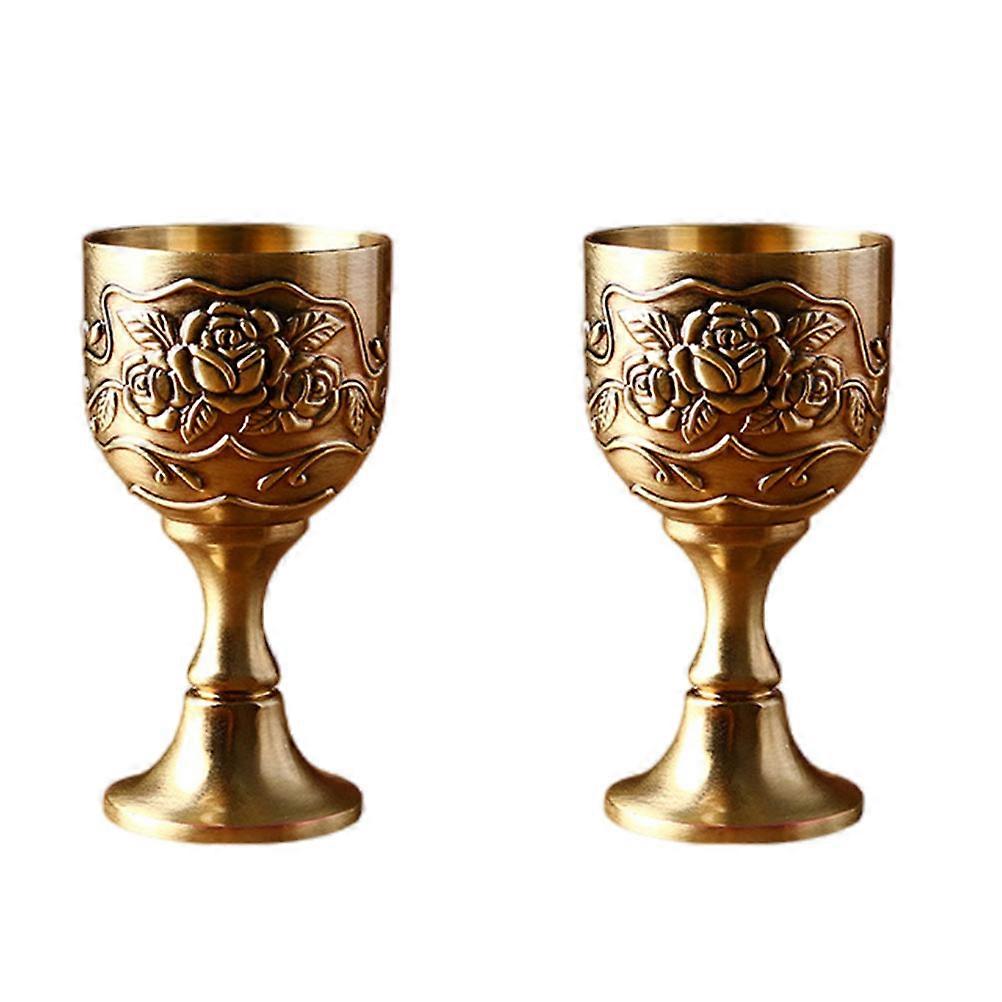 2pcs Antique Style Goblets Retro Drinking Glasses for Weddings, Parties & Special Occasions Bar Design