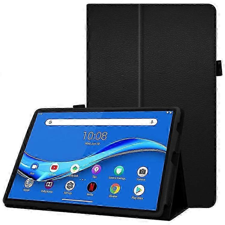Compatible For Lenovo Tab M10 Plus TB-X606F PU Leather Case Shockproof Flip Tablet Cover with Stand Elastic Pencil Holder