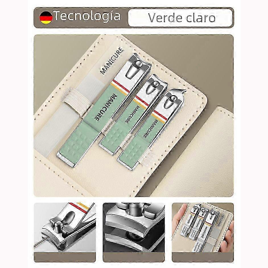 Professional 4pcs Nail Scissors Set with Leather Case Rotating Manicure and Pedicure Tools for Home Use Gift