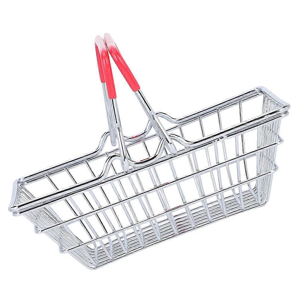 Small Shopping Baskets Metal Wire Storage Rectangular Office Use 1Set