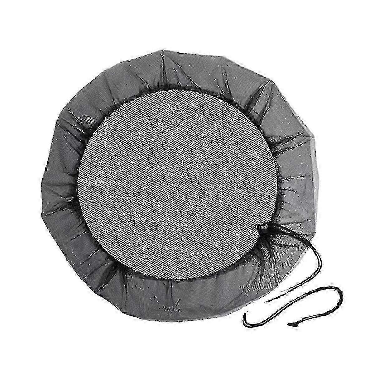 Mesh Cover for Rain Barrel with Drawstring, Netting Screen for Rain Collection Barrels to Keep Leaves Out