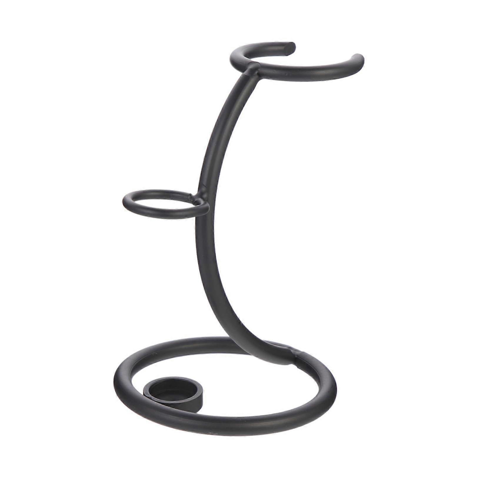 Shaving brush stand made of ferroalloy, stable storage shelf for razors and brushes in the bathroom for daily beard care