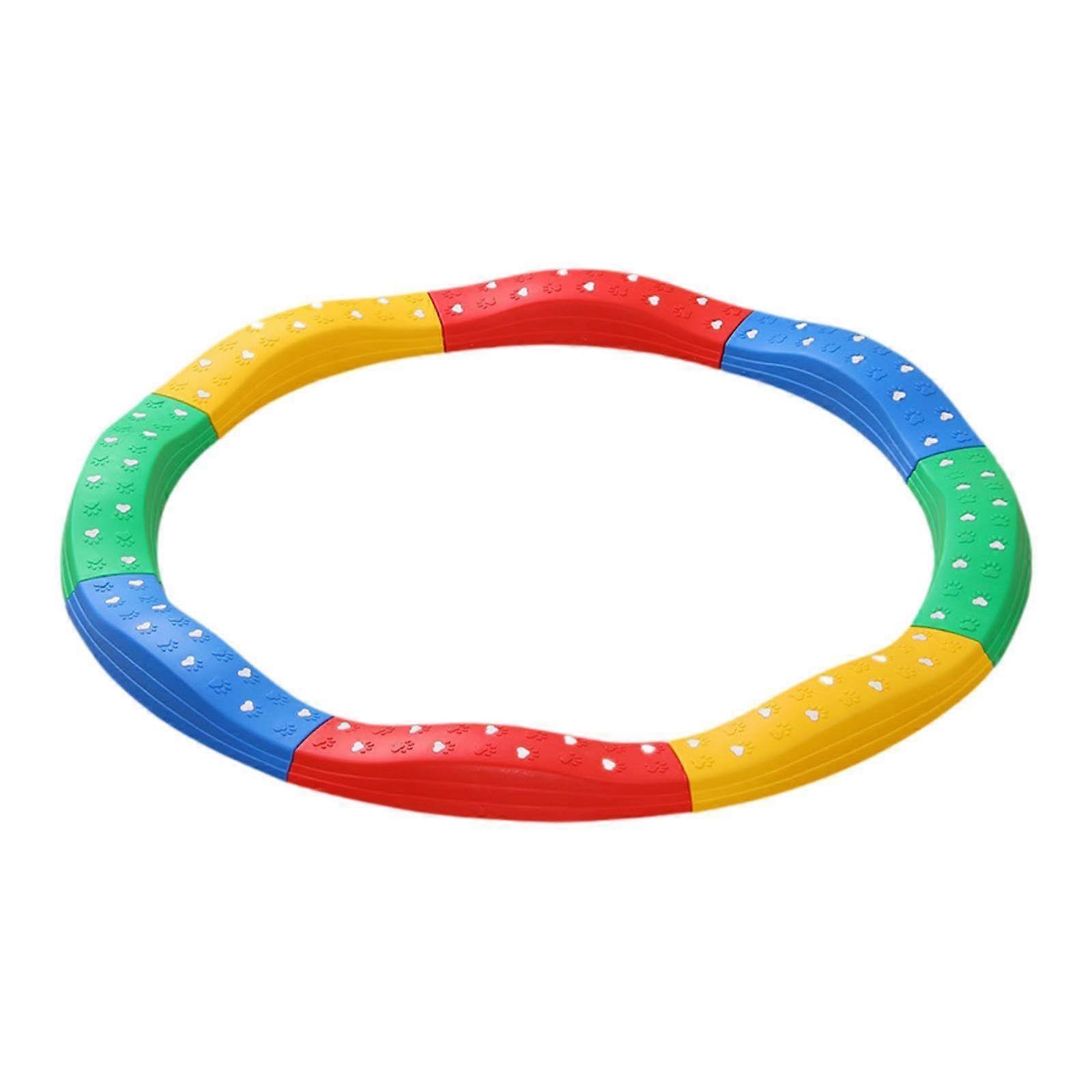 Balance beam stepping stones, balance blocks for indoor and outdoor use, multiple obstacle courses for children, 8piece rainbow.