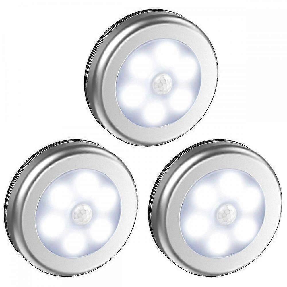 3 Pack Motion Sensor Light, Cordless Battery-powered Light, Automatic Night Light With 3m Adhesive Pads