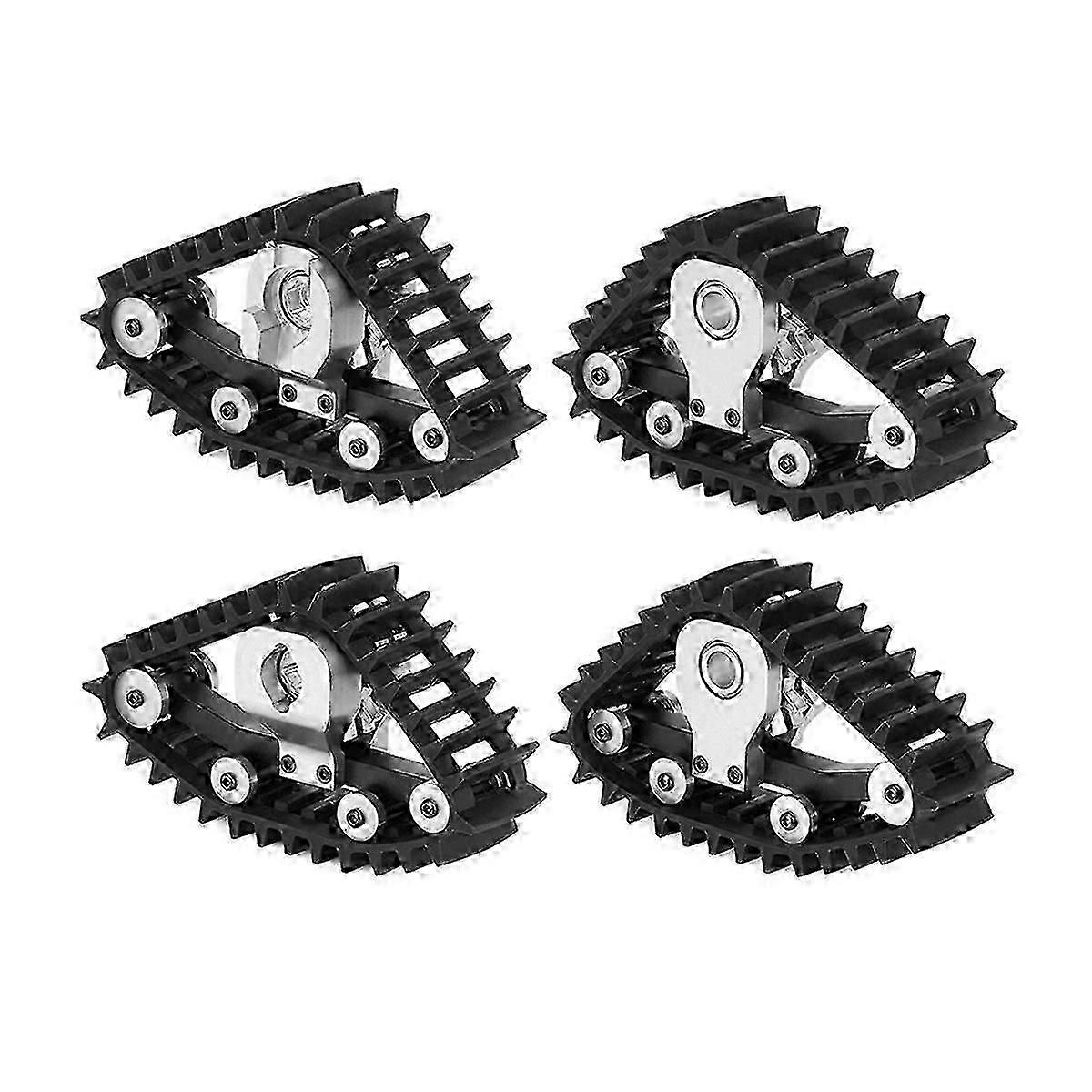 4Pcs Snow Tires Sets Carload Tracks Wheel Sandmobile Conversion for 1/18 RC Crawler Car -4M Accessory Parts,C