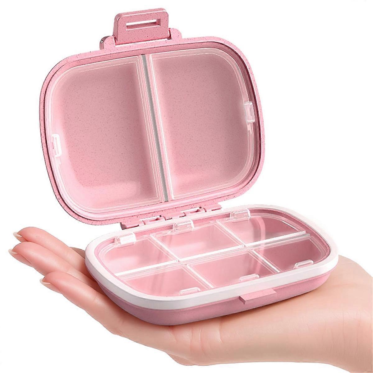 Portable Small Medicine Box 8-Compartment Portable Medicine Box Dust-Proof and Moisture-Proof Pill P