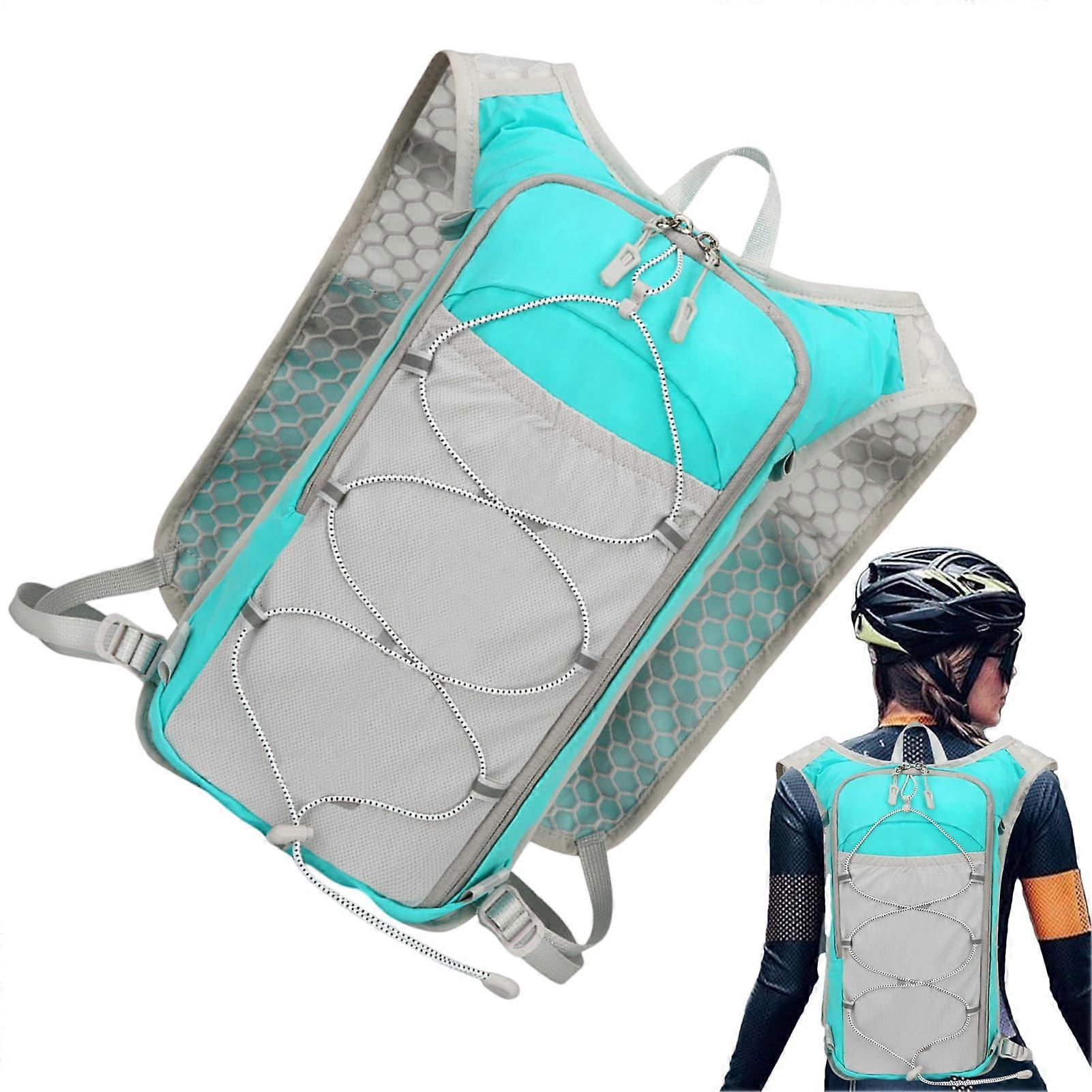 Running Hydration Backpack – Marathoner Race Water Daypack, Breathable Reflective for Running, Cycling, Trails, Green