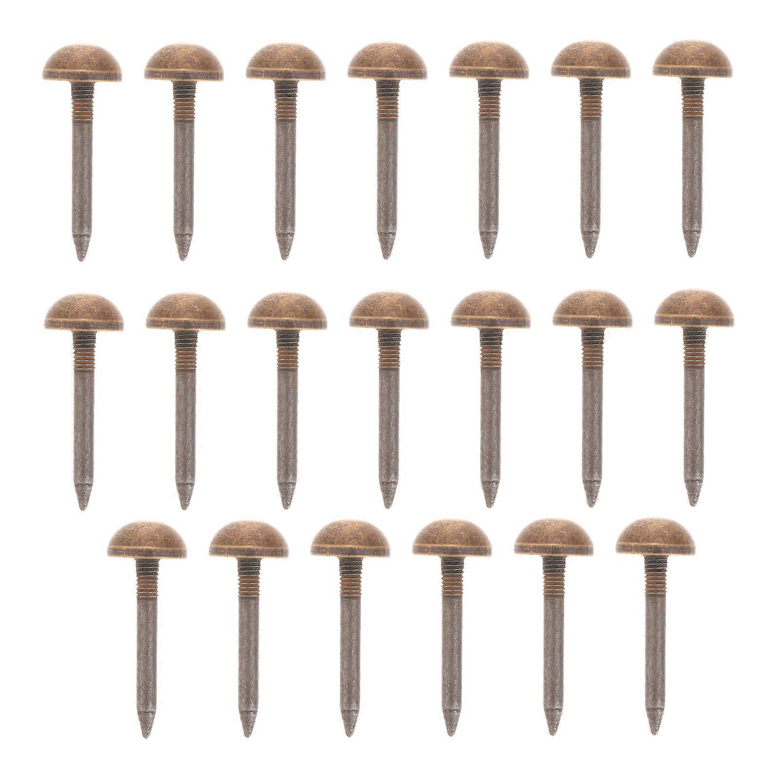 Decorative Push Pins for Wall Hanging Copper Nail Woodworking Items Simple Style Brown 2.2X1X0.5CM 20Set