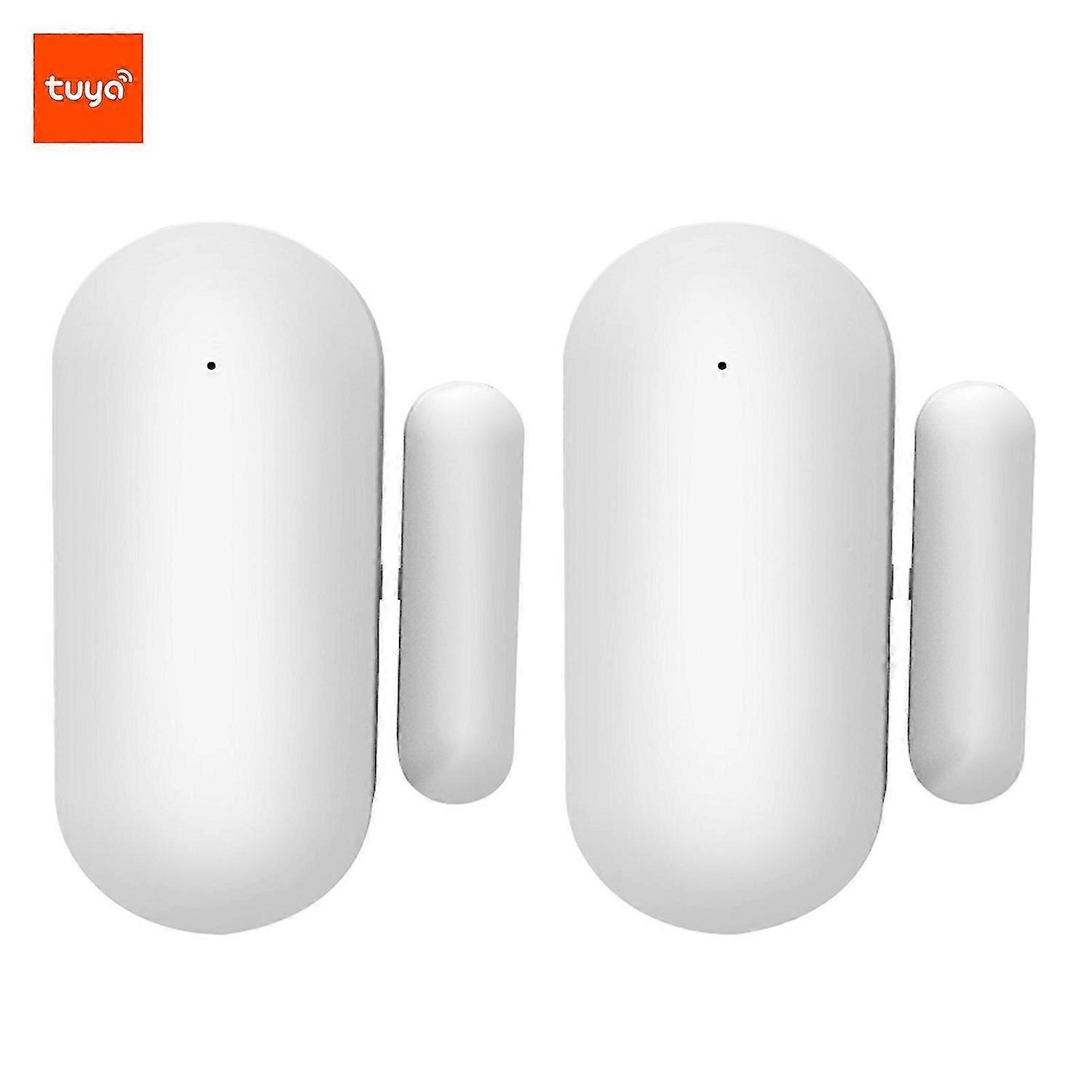 WIFI Door Sensors Alarms Contact Wireless Door Window Magnet Entry Detector Sensor for Home Security APP tuya2pcs