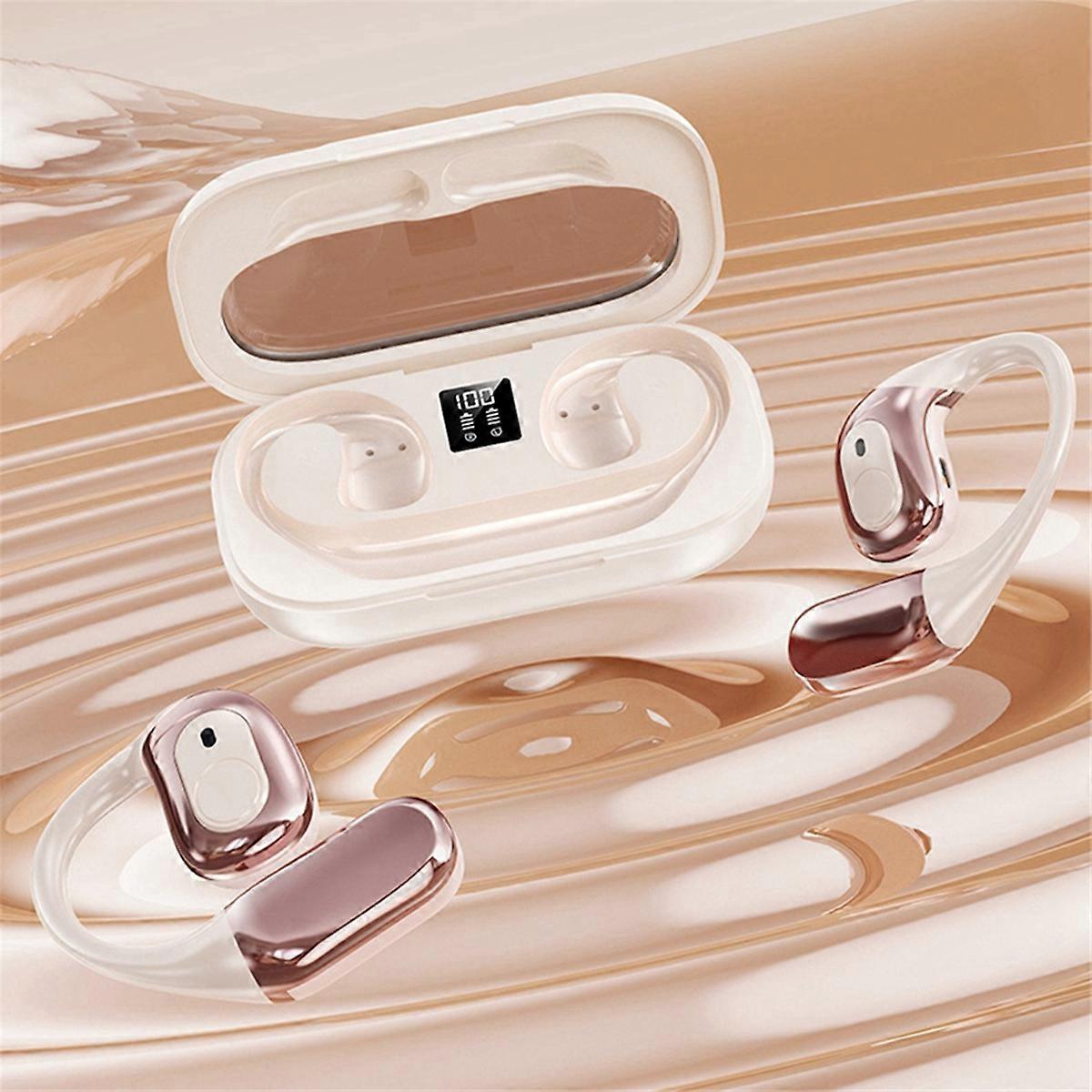 Wireless Bluetooth Translation Headset Supports 142 Languages for Real-Time Translation Open Earphone Translator Black