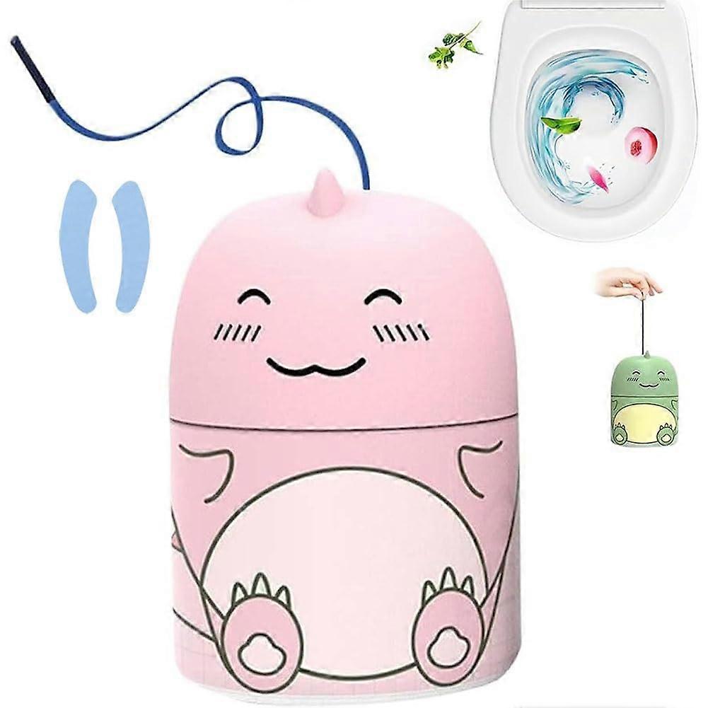 Toilet Wonder Clean and Fresh, Automatic Cleans Toilets Tank Fresh Scent Dinosaur Shape (Pink)