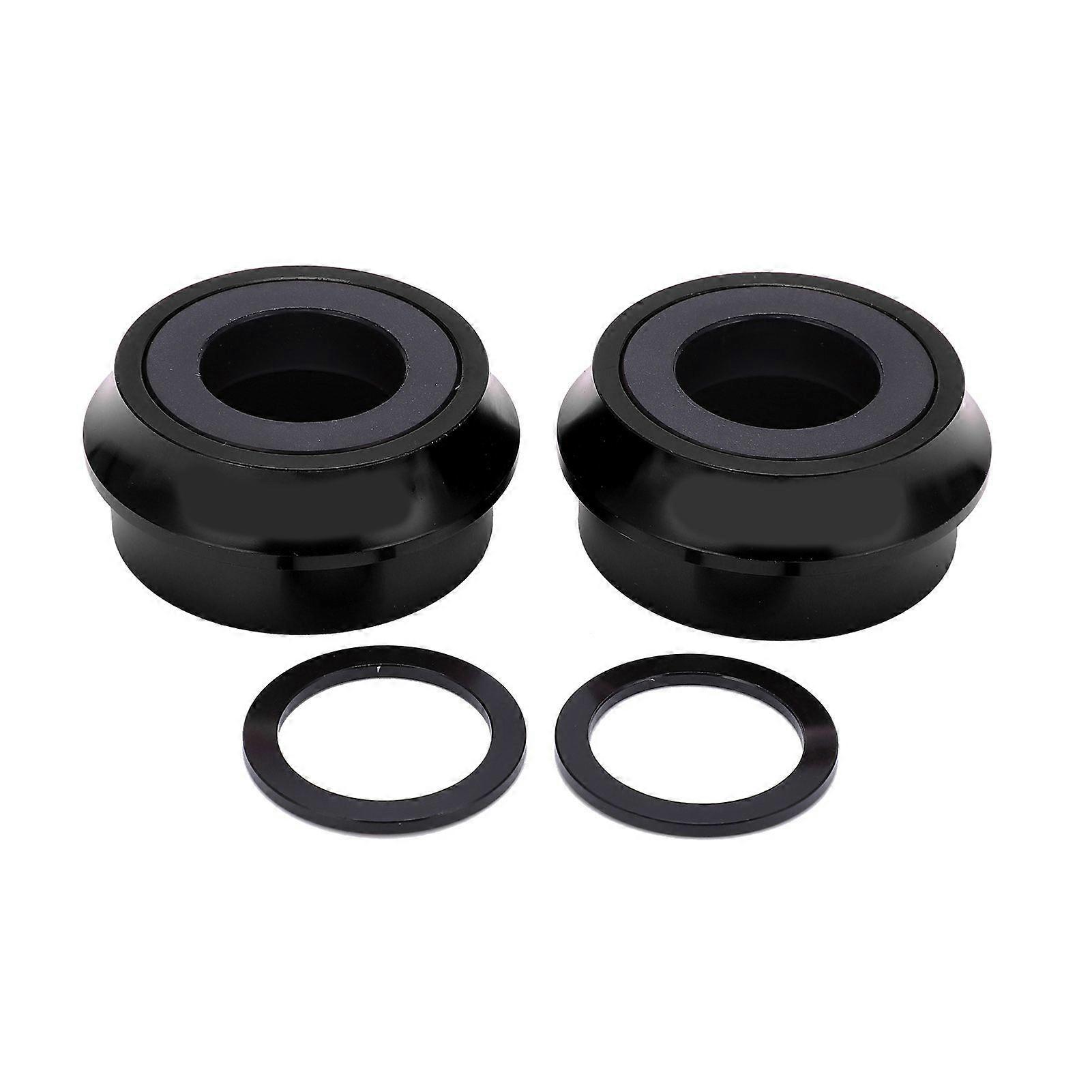Bike Bottom Bracket Waterproof Dustproof Lightweight Bicycle Components with WasherBlack YMQX)