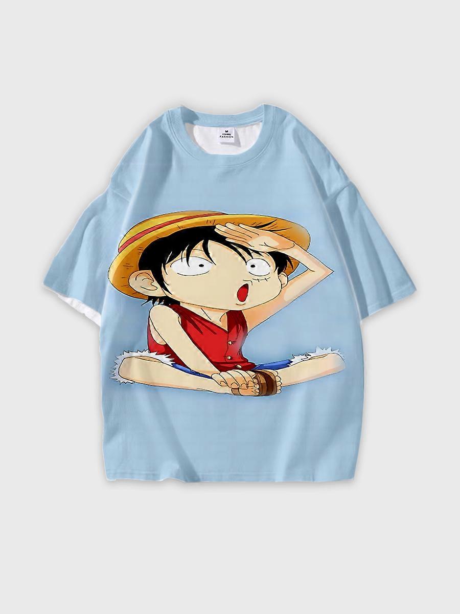 T-shirt round neck Role Pattern loose short sleeve JW993