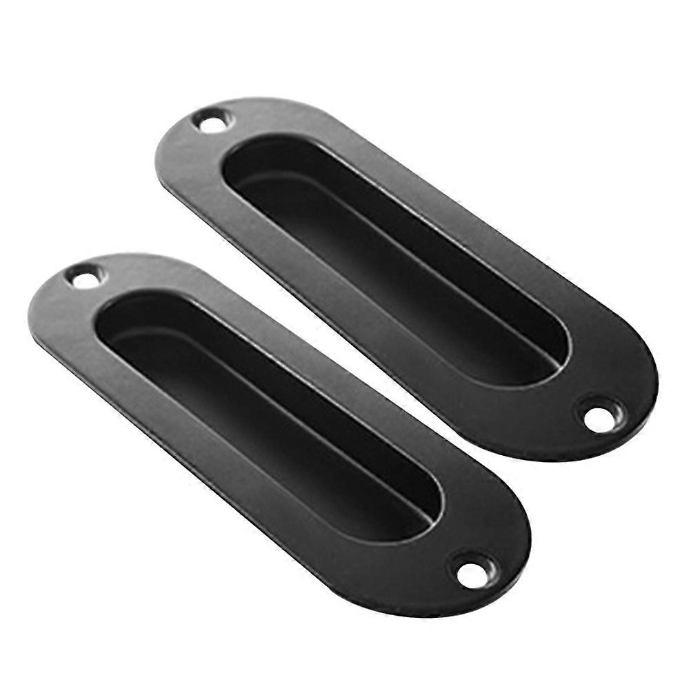 Barn Door Handle Recessed Design Hidden Groove for Wardrobe DIY Enthusiasts 4.7×1.6×0.5in Handle Latch 2 Sets