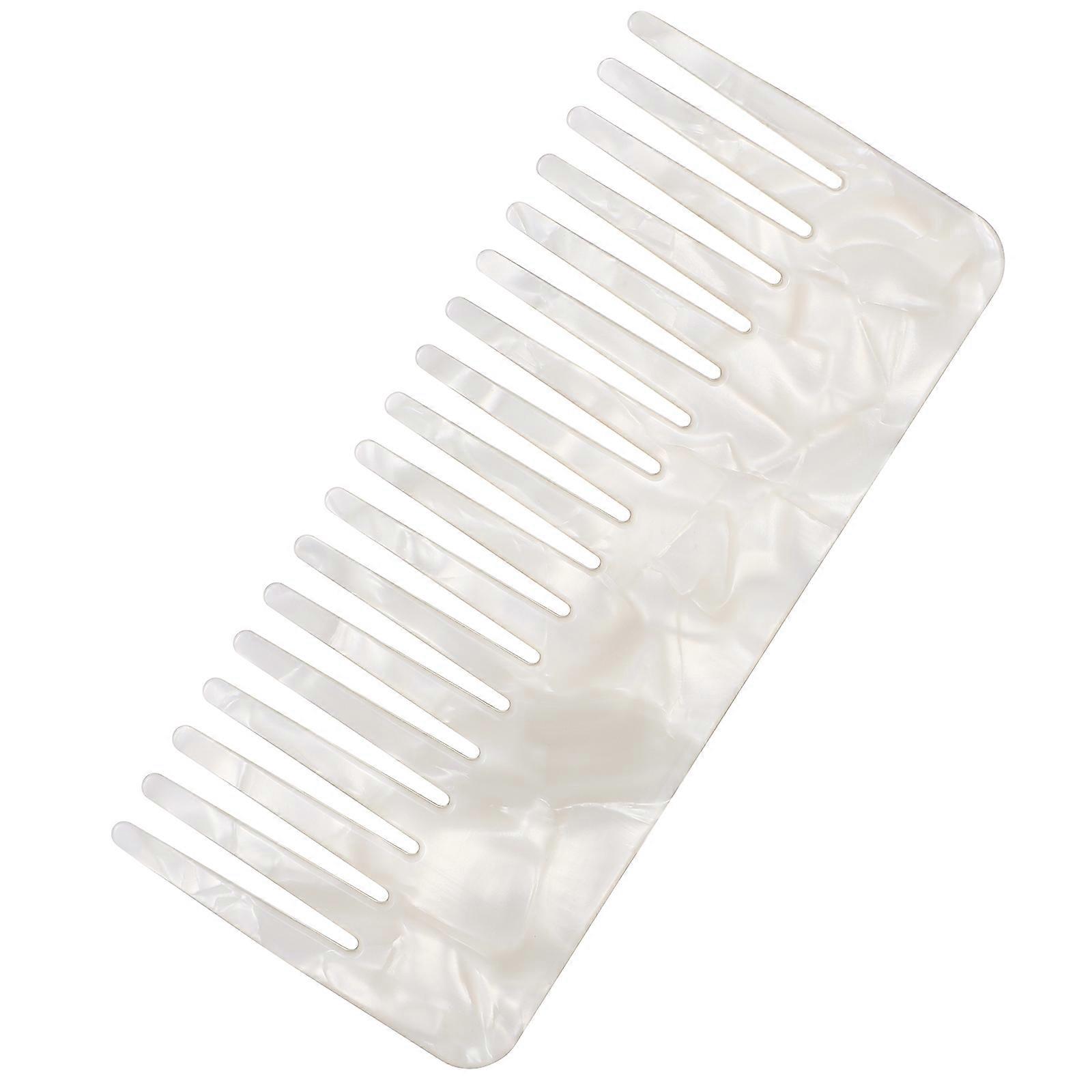 White Acetate Material Hair Comb for Home Use Relieves Tension and Detangles Easily 1PC