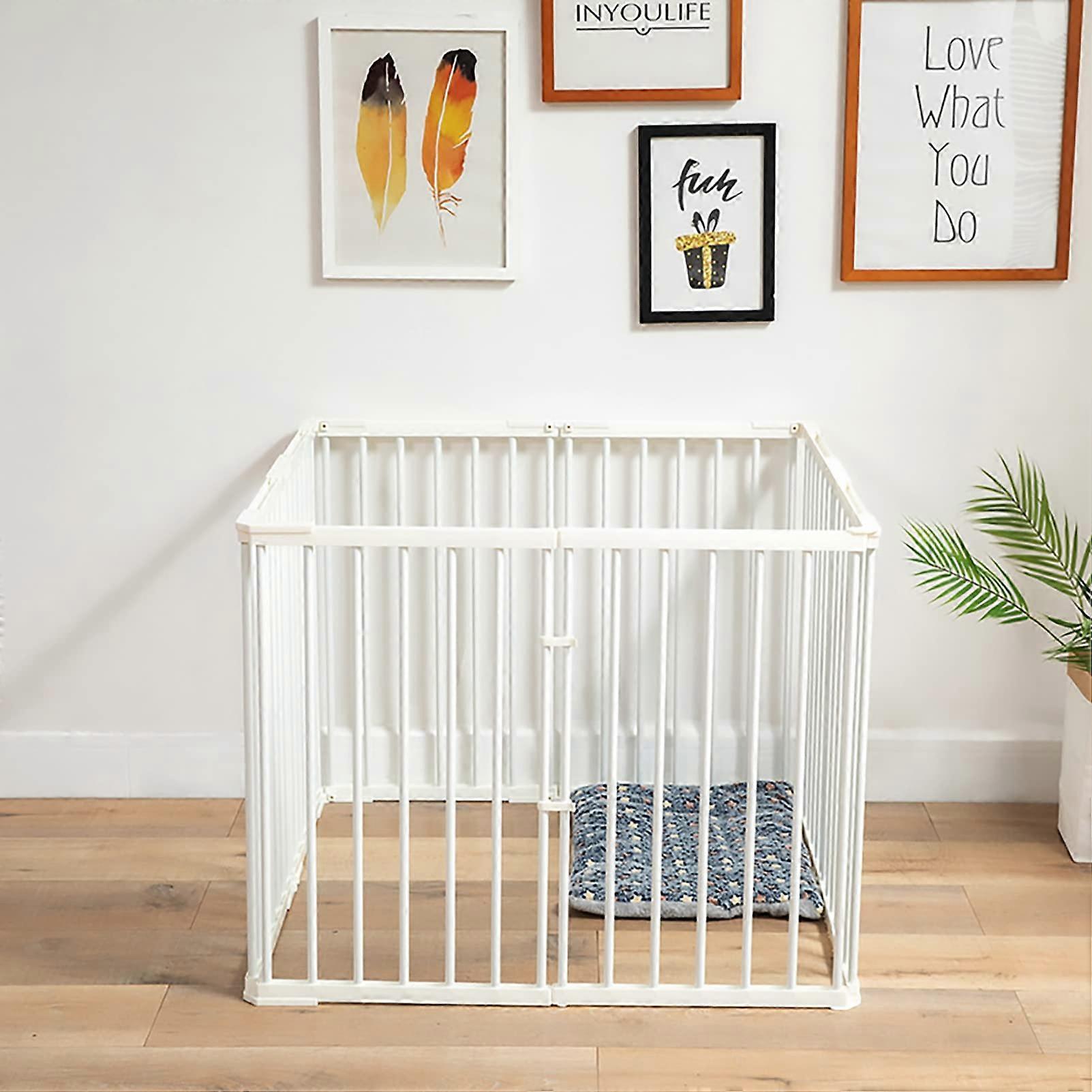 Dog Cages, Cat Cages, Pet Cages, Portable Fence with Gate for Pets, So They Can Move Safely and  Indoors and Outdoors (Size: 6) Ref: 4889