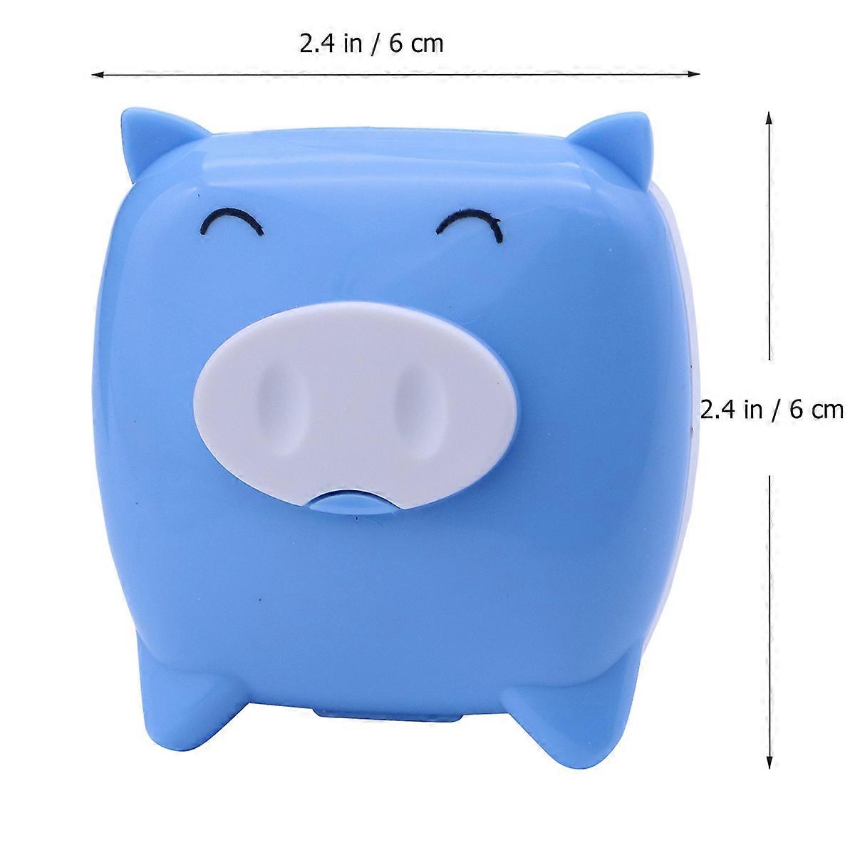 Plastic Lens Case Blue Professional Work Party Portable Carrying 2Pcs