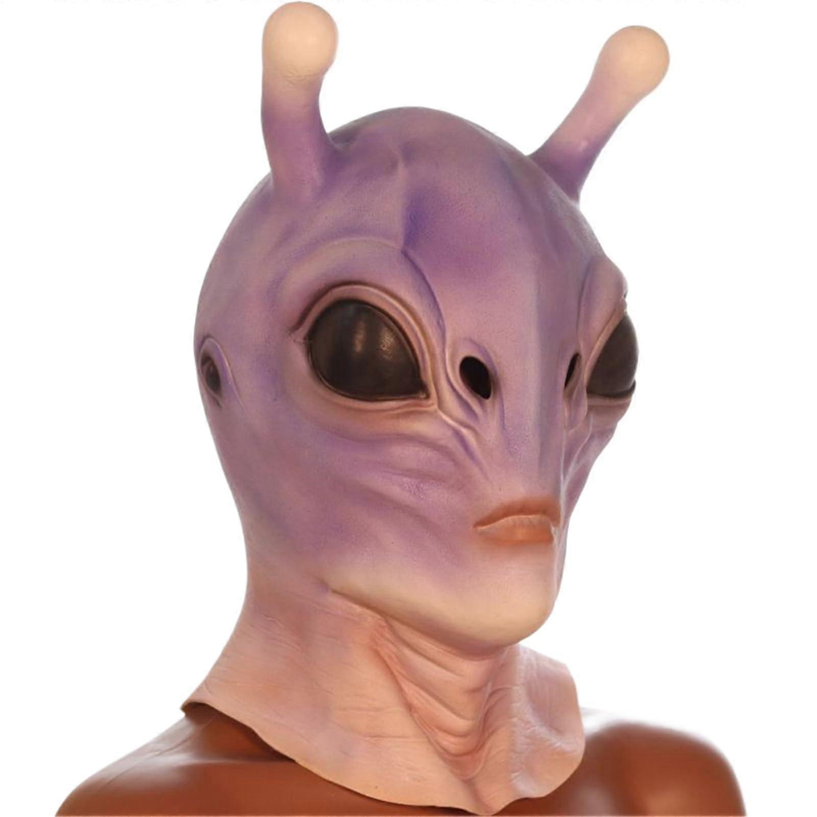 Alien Full Head Mask - 3D Realistic Design for Cosplay, Halloween, Carnival Horror Events, Comfortable Fit, Adjustable Size