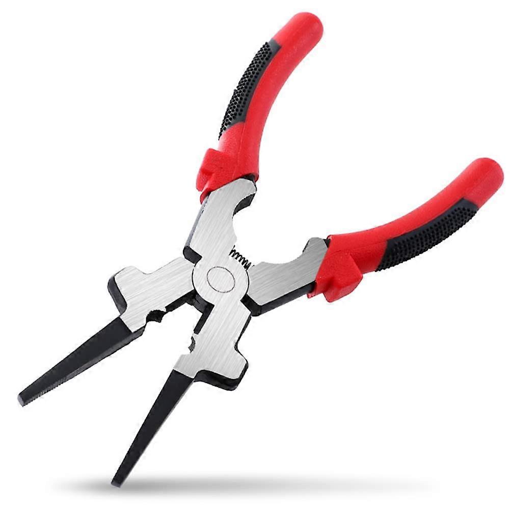 8" Welding Pliers Flat Mouth Insulated Handle Red Multipurpose Welding Tools for Professionals and DIY Projects