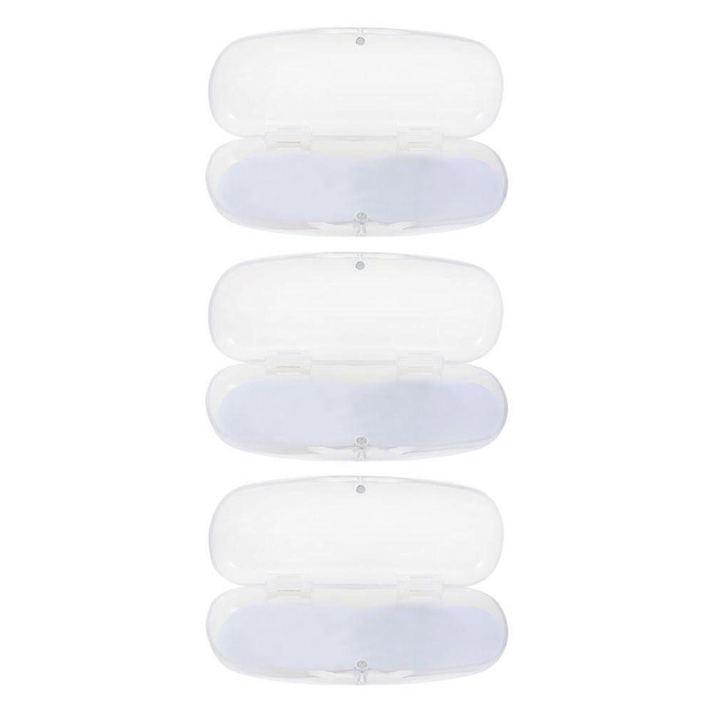 Protect Glasses Simple Design Transparent Frosted Glasses Cases Eyewear Storage Boxes 15.50X6.50X3.50CM Portable 3Set