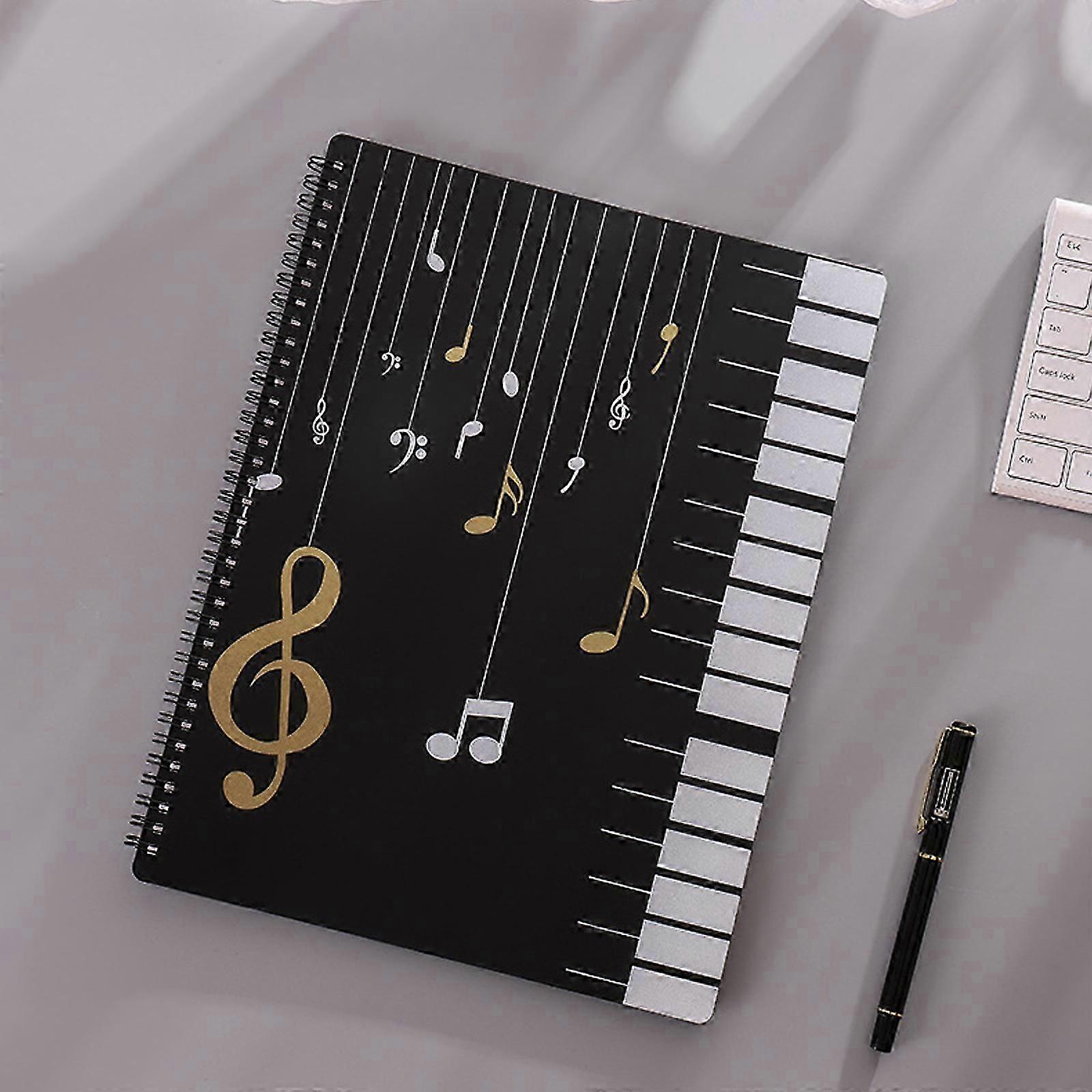A4 Size Music Sheet Folder, 20 Pages Music File Folder, Multilayer Insert Folder Transparent Documents Holder