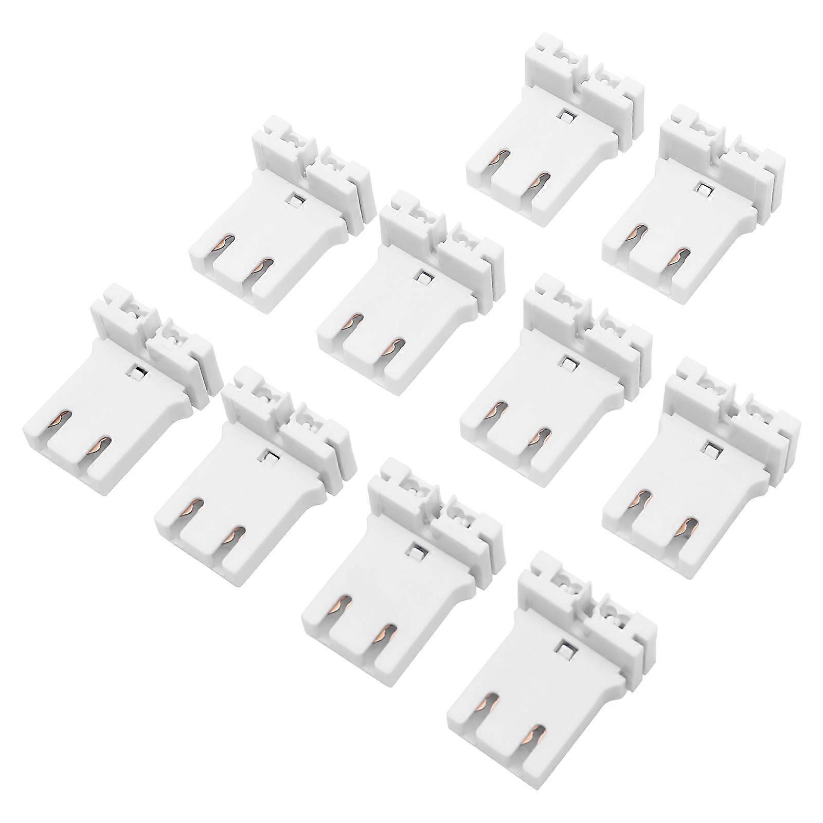 Light Socket for T12 Fluorescent Lamps PC Material Easy Installation 10Pcs