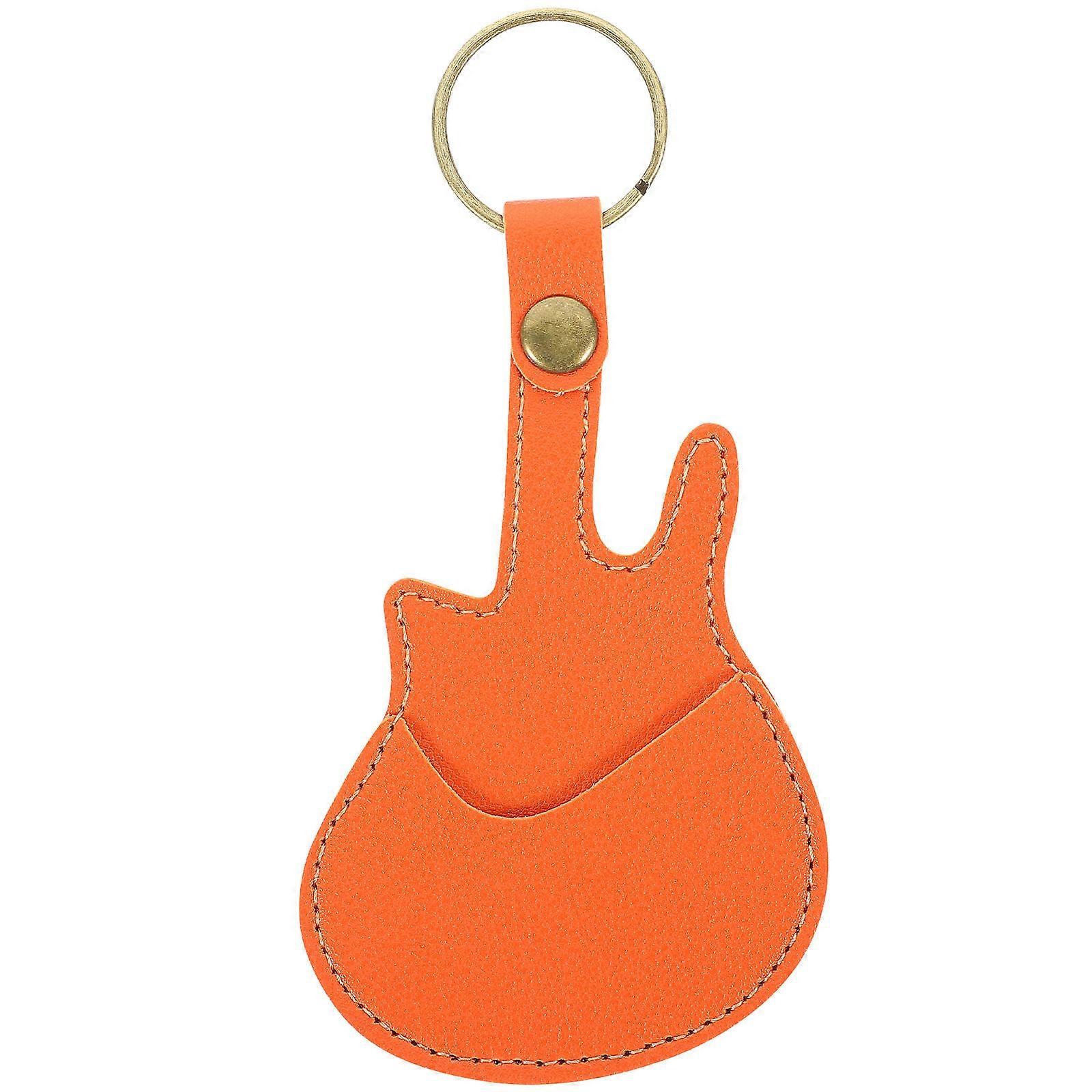 Guitar Pick Storage Bag with PU Keychain Holder – Durable, Lightweight Organizer for Electric Guitar Picks, Stylish Design to Prevent Damage