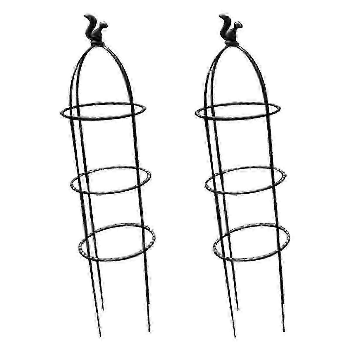 Climbing Plant Obelisk Trellis Set - 2pcs Garden Trellis for Vines, Flowers & Plants - Decorative Plant Stand & Tower Support
