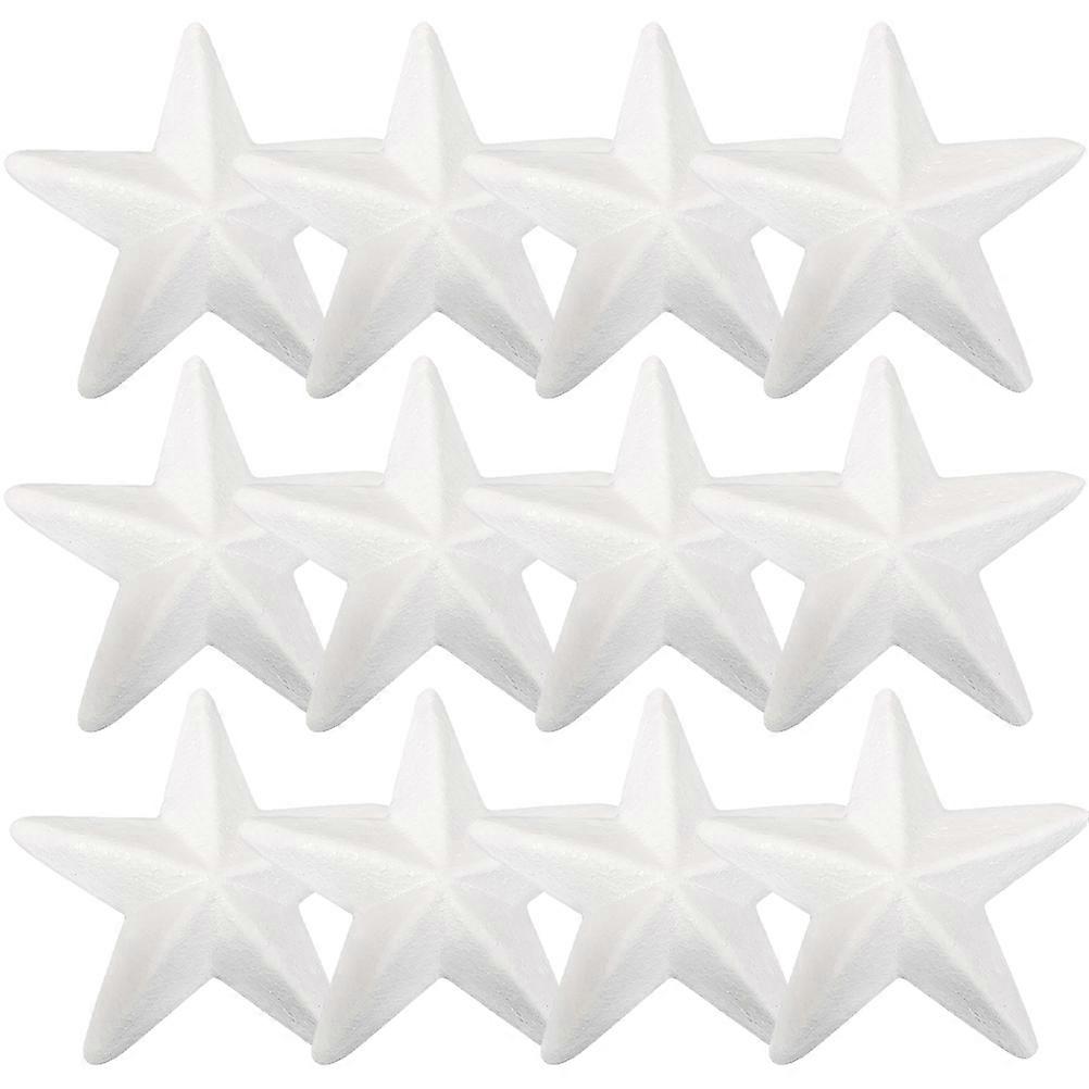 Foam Star Ornaments – Lightweight DIY Christmas Tree Decorations for Home, Weddings & Festive Events – 12pcs Unfinished Craft Set
