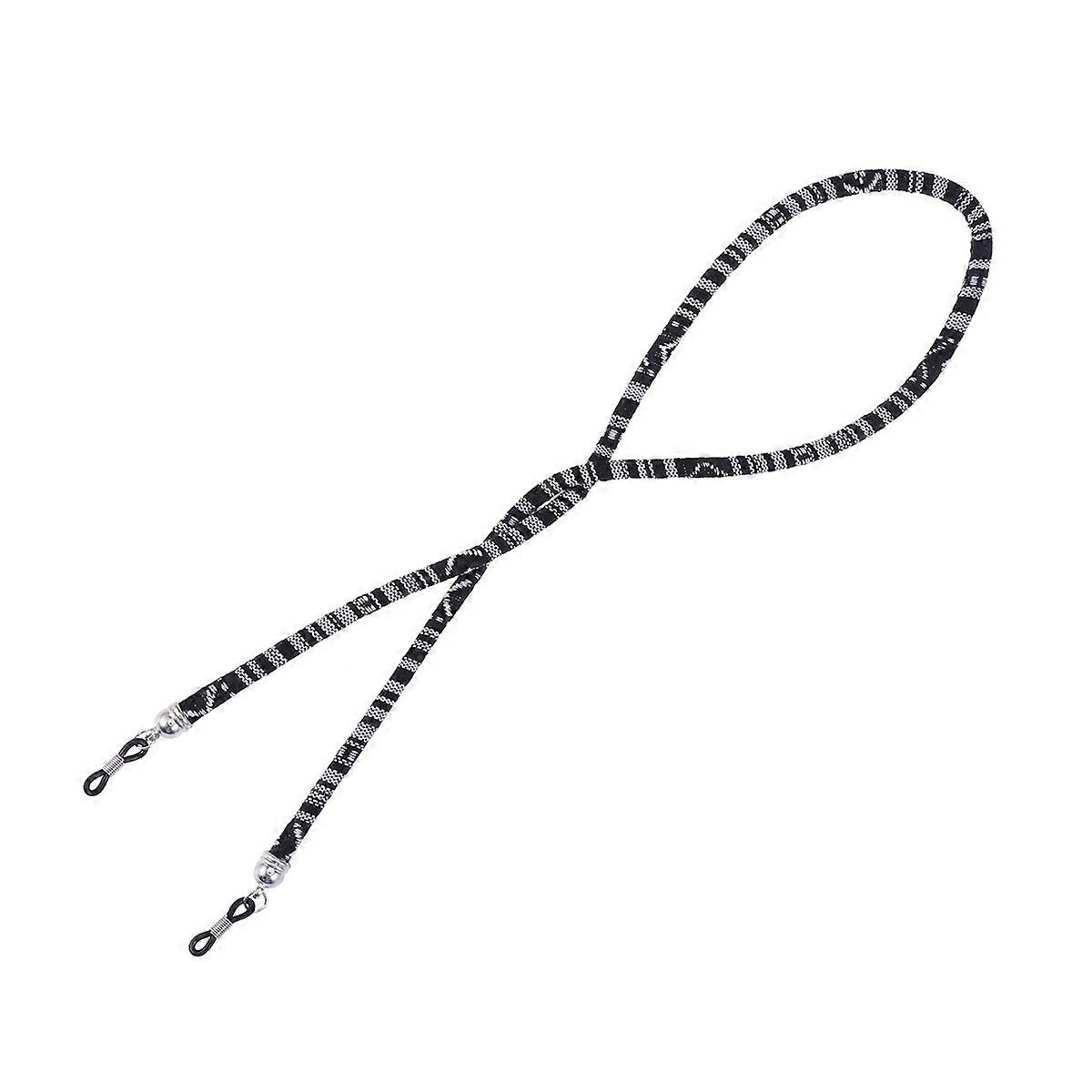 Black Eyeglasses Chain with Delicate Ethnic Style Fashionable and Durable Cotton Cord for Eyewear Retainer Fits Most Frames