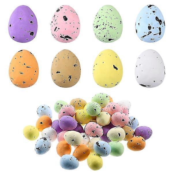 100 pcs Desktop Eggs Toy Gadgets Easter Foam Bird Eggs Easter Egg Accessories Desktop Simulation Eggs Decoration