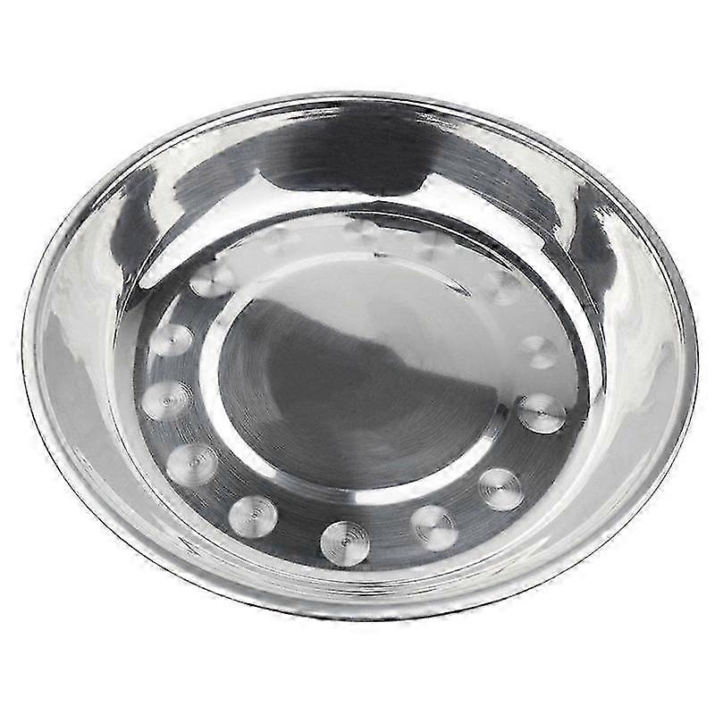 2025 (18cm) Stainless steel round shallow plate