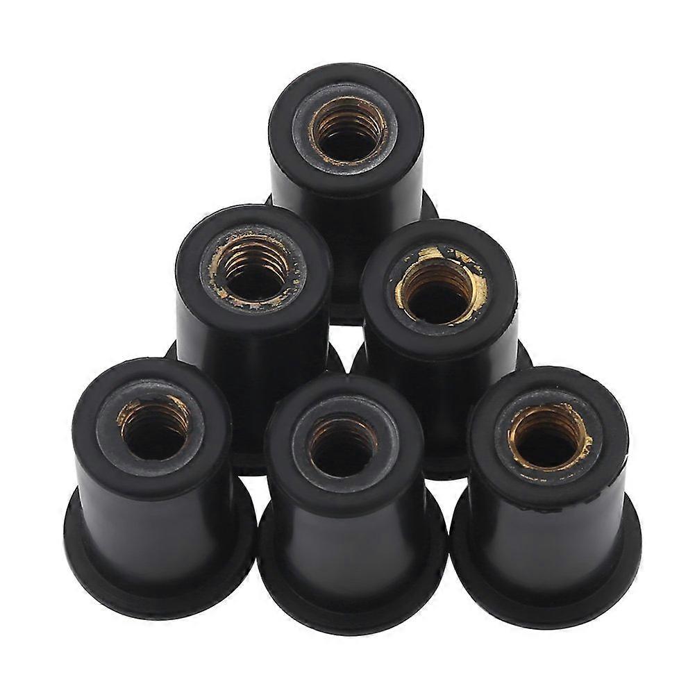 Kayak Rubber Nuts, Pack of 6 M6 Durable Rubber Nuts for Sealing Holes, Insulating Vibrations