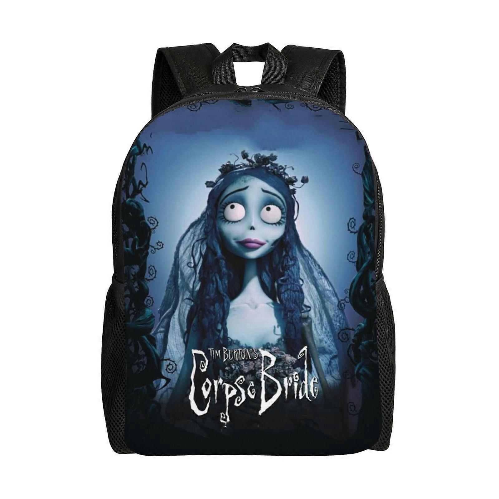 死体花嫁エミリーユニセックスバックパックラップトップランドセル大学生サッチェル軽量ベーシックデイパック大人のティーンKi-XTYD1046