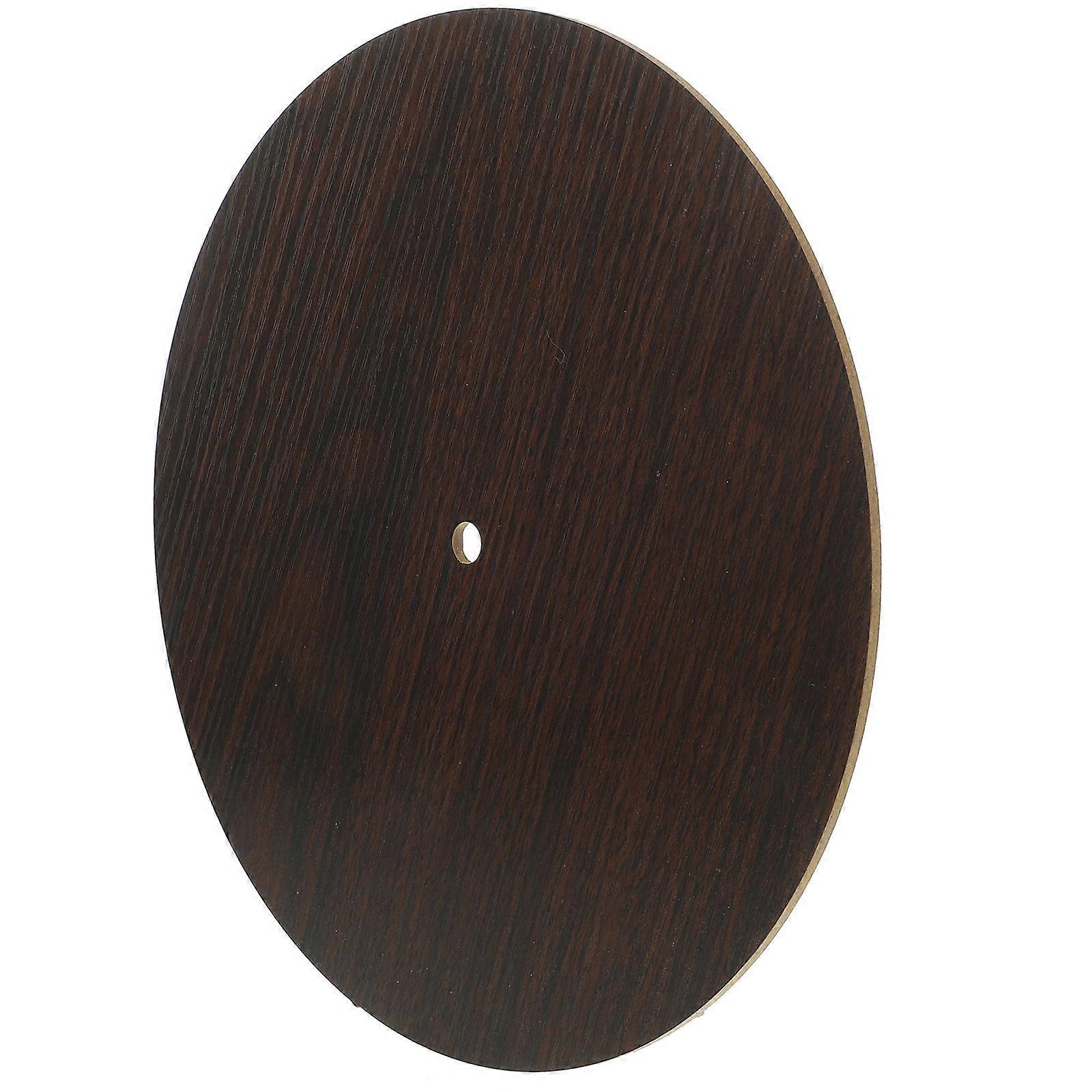 Wooden Clock Dial Replacement for DIY Projects Dark Brown Wood Material Size 12 Inch