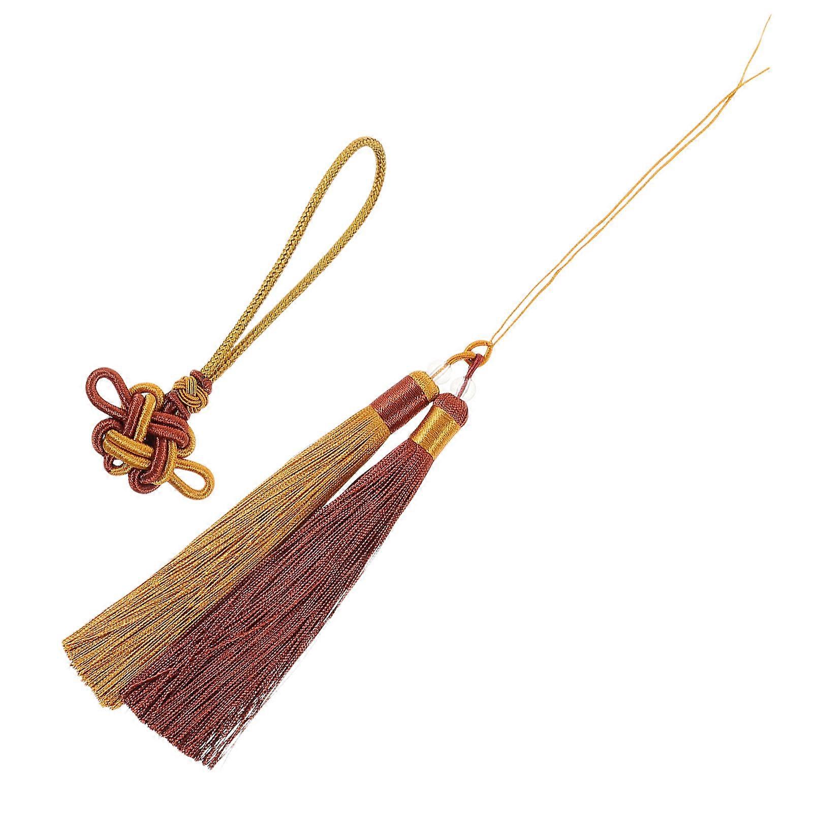 Dark Brown DIY Tassel Pendant for Decor Made of Polyester Perfect for Crafting 7 inch