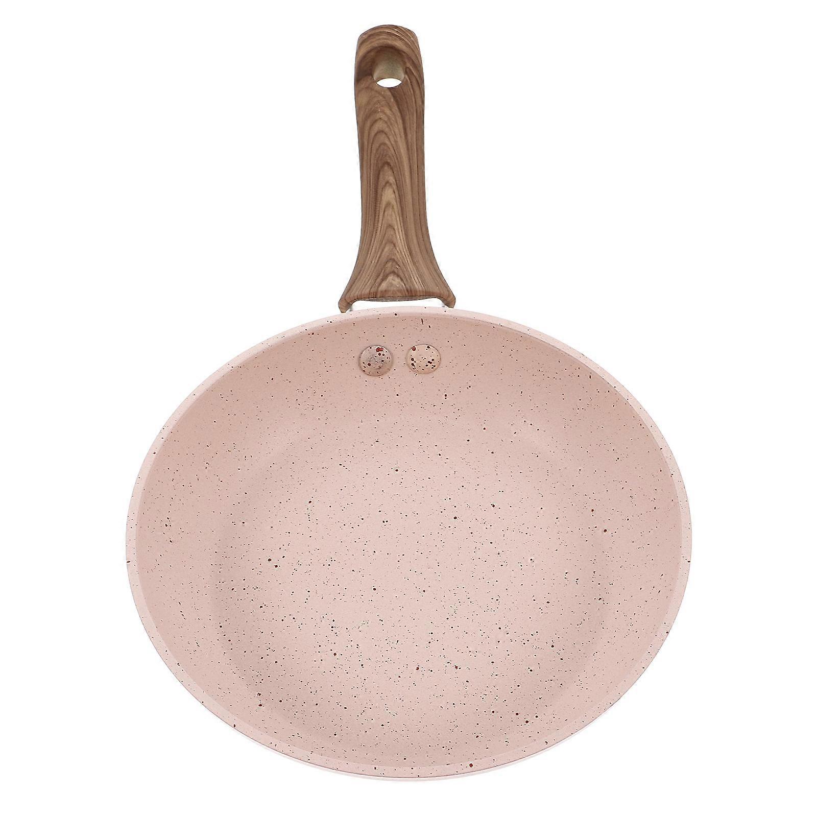 مقلاة من الألومنيوم غير لاصقة مع غطاء ، مقلاة صغيرة للطبخ المنزلي ، مقلاة بيض وفطيرة متعددة الاستخدامات مع مقبض حبيبات خشبية ، أواني طهي المطبخ الأساسية