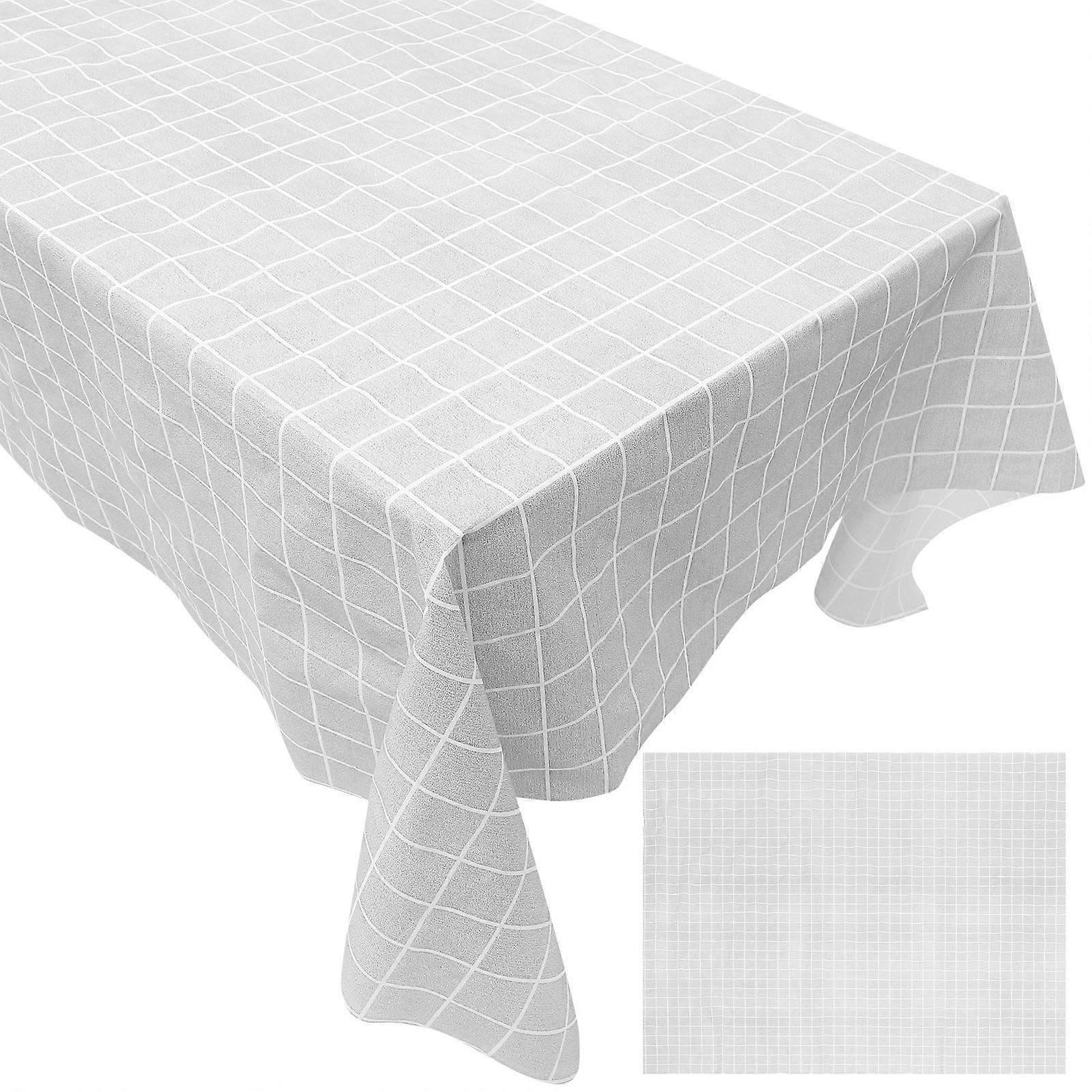 Picnic Table Cover 2Pcs Oilproof Tablecloth Suitable For Garden Table Use Grey 180X137X0.3CM