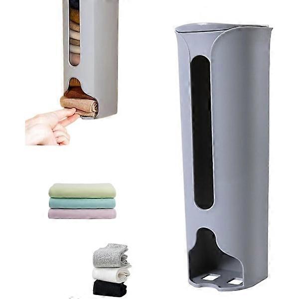 3 wall-mounted underwear socks storage boxes, gray