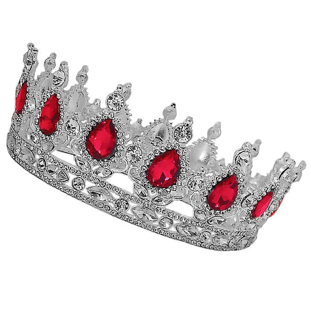Elegant Bride Crown for Wedding Decor Made of Zinc Alloy and Rhinestone with Chic Design 6.5 Inches