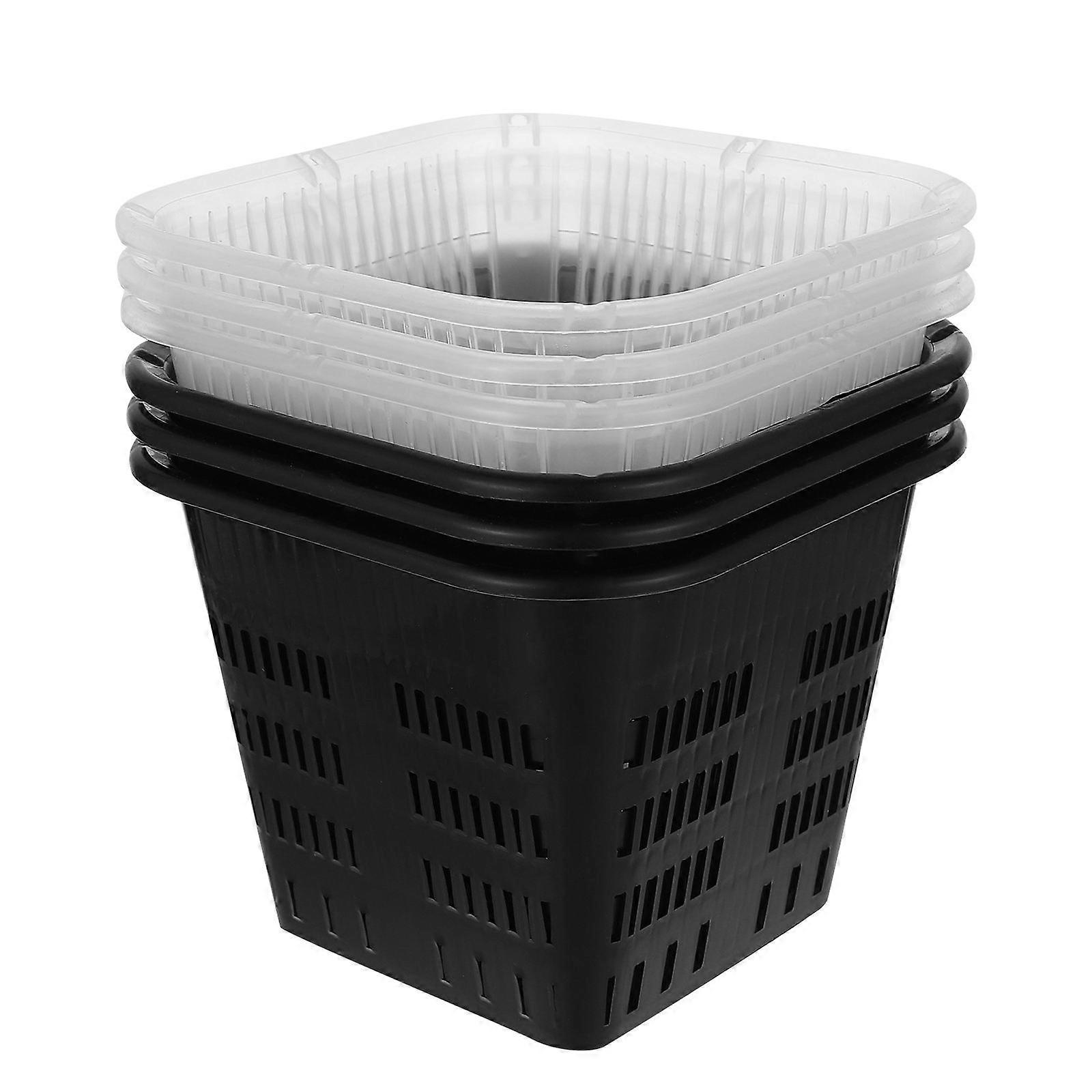 Plastic Flowerpots Root Control Breathable Nursery Garden 6Pcs