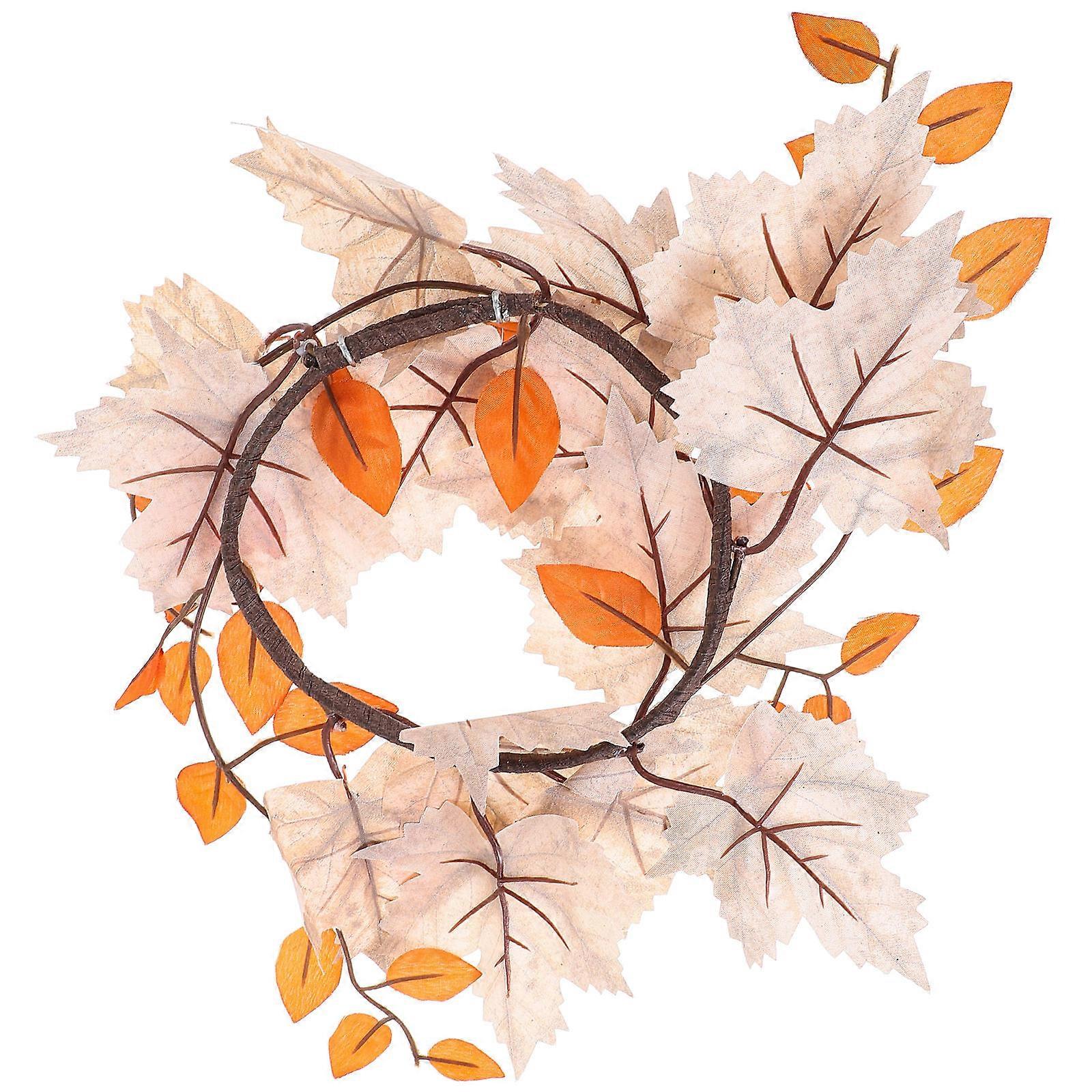 Fall Season Multi Colored Candles Wreath Decoration For Home And Thanksgiving 30CM Diameter 1Pcs