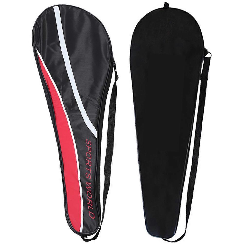 Portable Badminton Racket Bag Lightweight Crossbody Pouch Durable Oxford Zipper Shoulder Strap Easy Clean Carry 2pcs Set