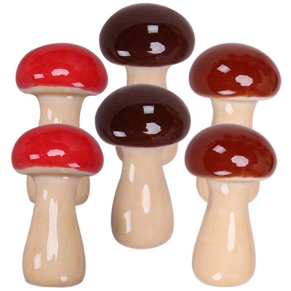 Mushroom Shaped Chopstick Rest Set 6Pcs Home Decoration Fine Workmanship For Adults Kids