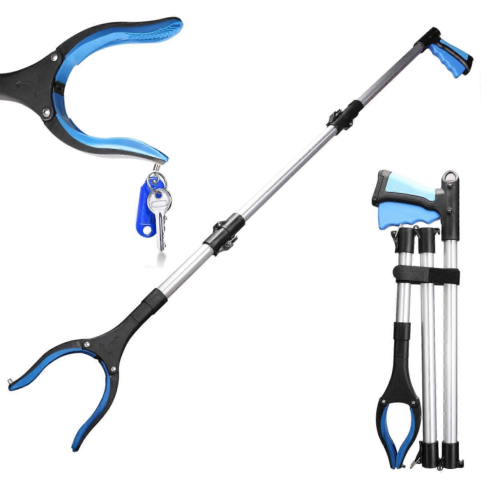 Reacher Grabber Tool 108cm Extra Long Litter Picker with Magnetic Jaw 360° Rotating Foldable Trash Grabber for Elderly Disabled
