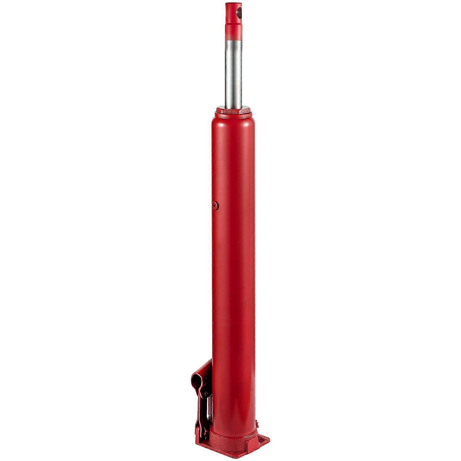Hydraulic Long Ram Jack, 4 Tons/8818 lbs Capacity, with Single Piston Pump and Flat Base, Manual Cherry Picker with Handle