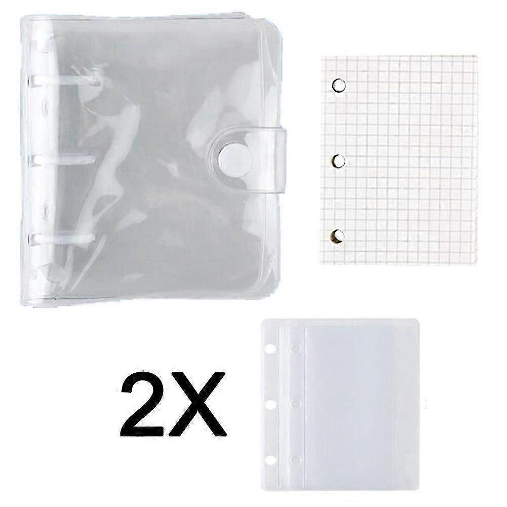 White Binder Set with 70 Square Pages & 2 Storage Bags - 3-Hole Organizer for School, Office & Crafting Needs (No 12 Cards Required)