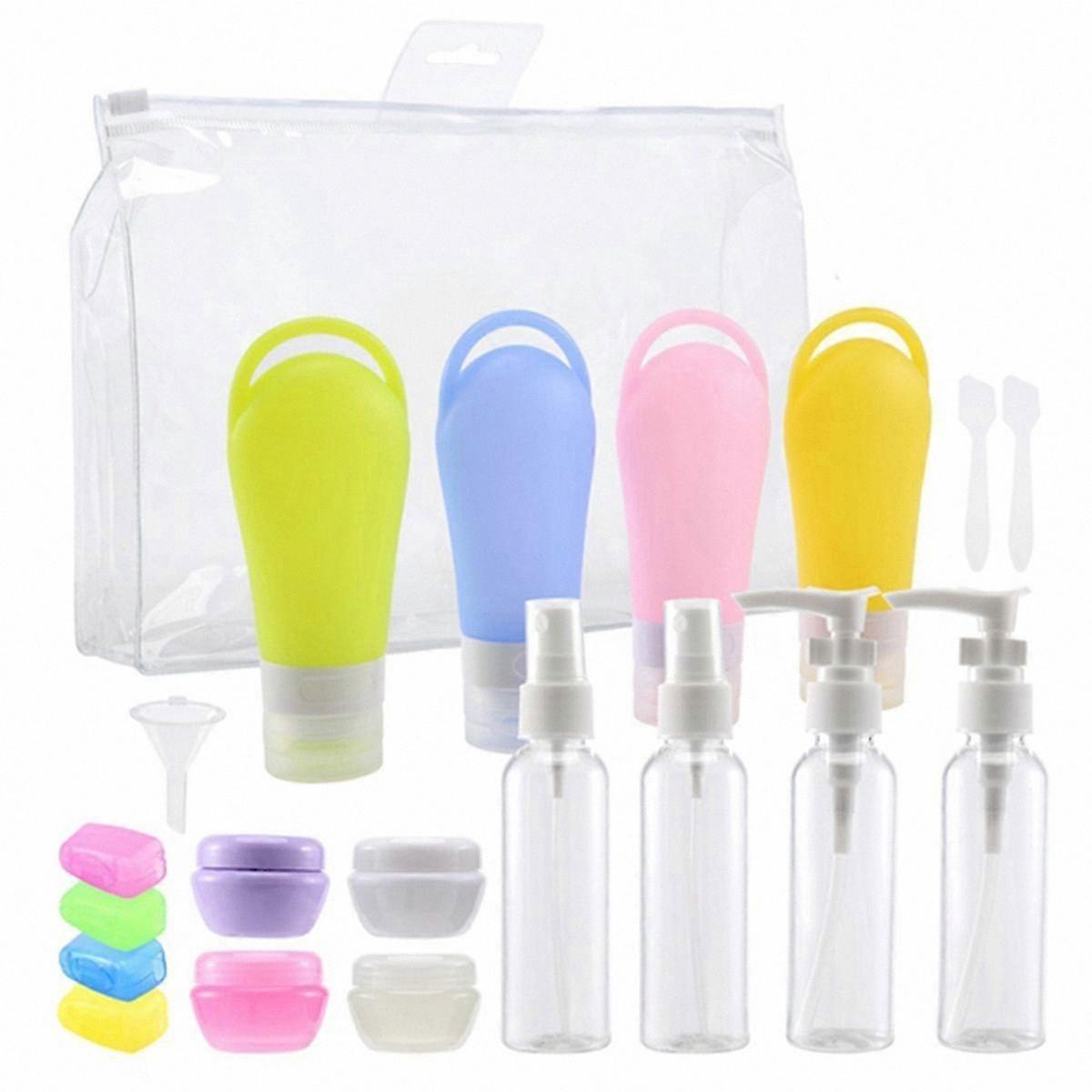 Silicone Toiletry Bottles, Reusable Travel Containers for Essentials