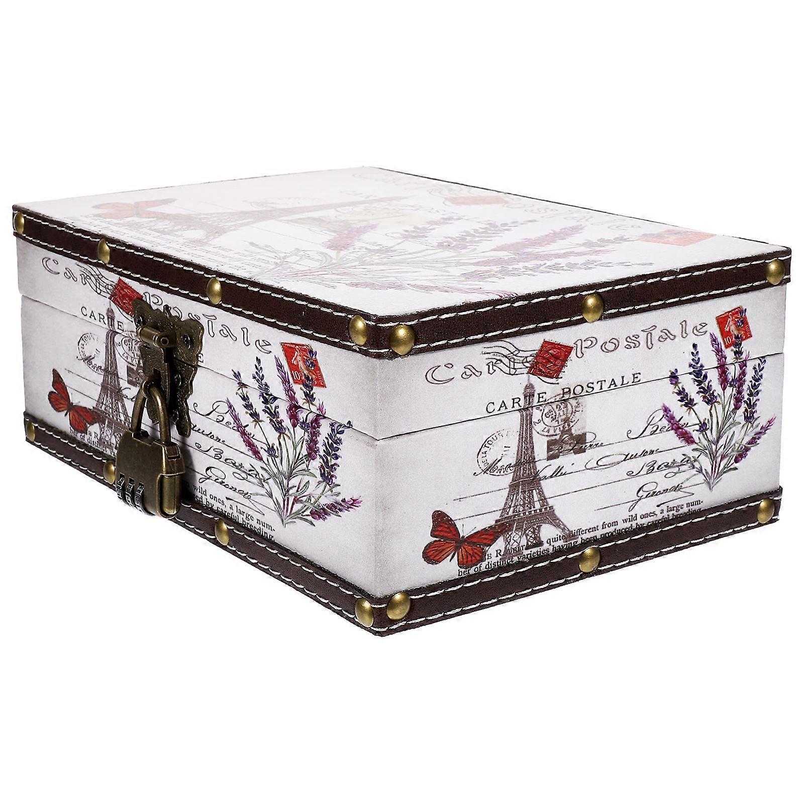 Decorative Wooden Storage Box For Home Use In Rectangular Shape Offering Privacy Protection 1Set